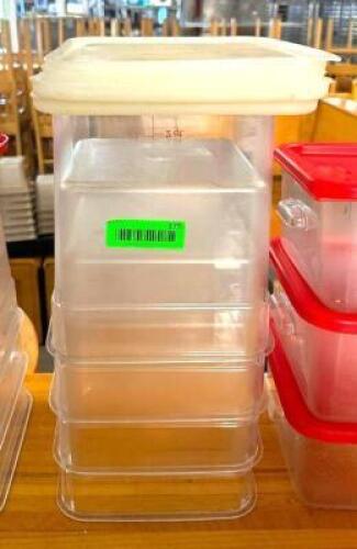 DESCRIPTION: (4) 8QT INGREDIENT BINS WITH LIDS LOCATION: BAY 6 QTY: 4