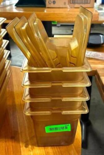 DESCRIPTION: (4) 1/4 SIZE PLASTIC INSERTS WITH LIDS LOCATION: BAY 6 QTY: 4