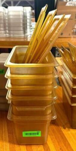 DESCRIPTION: (6) 1/3 SIZE PLASTIC INSERTS WITH (4) LIDS LOCATION: BAY 6 QTY: 6