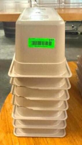 DESCRIPTION: (7) 1/3 SIZE PLASTIC INSERTS LOCATION: BAY 6 QTY: 7