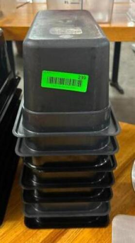 DESCRIPTION: (7) 1/3 SIZE PLASTIC INSERTS LOCATION: BAY 6 QTY: 7
