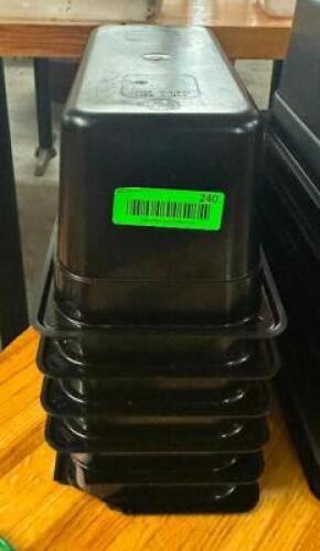 DESCRIPTION: (6) 1/3 SIZE PLASTIC INSERTS LOCATION: BAY 6 QTY: 6