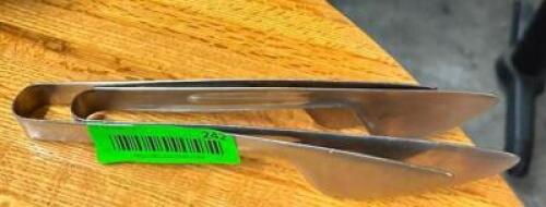 DESCRIPTION: (2) STAINLESS TONGS LOCATION: BAY 6 QTY: 2