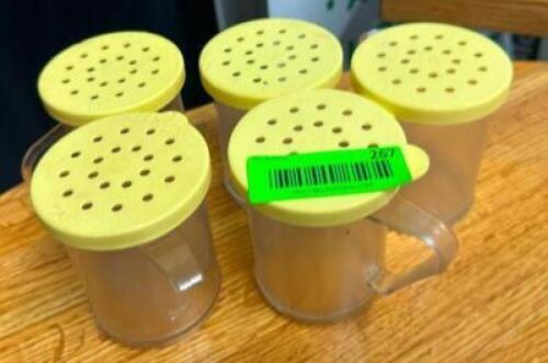 DESCRIPTION: (5) PLASTIC SHAKERS LOCATION: BAY 6 QTY: 5