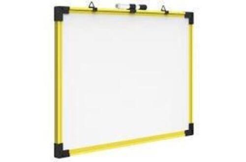 DESCRIPTION: (1) INDUSTRIAL DRY ERASE BOARD BRAND/MODEL: QUARTET #724126 INFORMATION: YELLOW BORDER SIZE: 4' X 3' RETAIL$: $186.11 EA QTY: 1