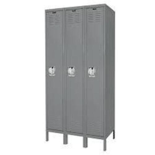 DESCRIPTION: (1) PREMIUM EXTRA LARGE LOCKERS BRAND/MODEL: HALLOWELL INFORMATION: DARK GRAY, 1 TIER, 3 WIDE SIZE: 57 X 27 X 84 RETAIL$: $807.00 EA QTY: