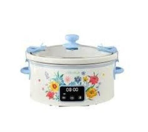 DESCRIPTION: (1) PROGRAMMABLE DIGITAL SLOW COOKER BRAND/MODEL: PIONEER WOMAN INFORMATION: BRILLIANT BLOOMS SIZE: 6 QT RETAIL$: $40.00 EA QTY: 1