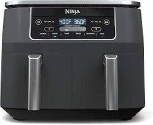 DESCRIPTION: (1) 2 BASKET AIR FRYER BRAND/MODEL: NINJA FOODI INFORMATION: BLACK RETAIL$: $179.99 EA QTY: 1