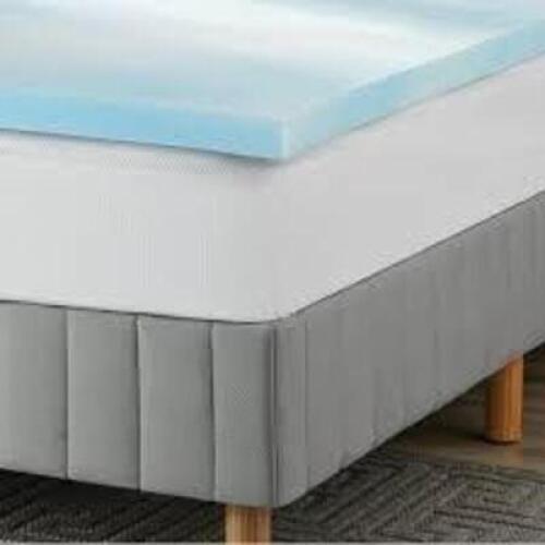 DESCRIPTION: (1) MEMORY FOAM MATTRESS TOPPER BRAND/MODEL: MAINSTAYS INFORMATION: BLUE SIZE: 2", KING RETAIL$: $44.00 EA QTY: 1