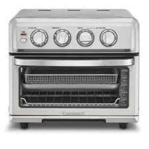 DESCRIPTION: (1) AIR FRYER TOASTER OVEN WITH GRILL BRAND/MODEL: CUISINART INFORMATION: STAINLESS STEEL RETAIL$: $219.99 EA QTY: 1