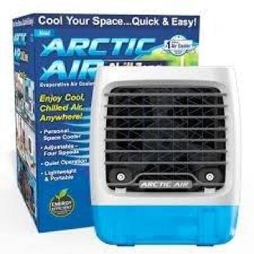 DESCRIPTION: (2) TABLE TOP AIR CONDITIONERS BRAND/MODEL: ARCTIC AIR / CHILL ZONE INFORMATION: 4 SPEEDS RETAIL$: $39.99 EA QTY: 2