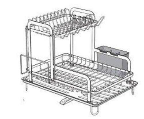 DESCRIPTION: (1) DISH DRYING RACK BRAND/MODEL: ISPECLE #HAP036 INFORMATION: CHROME RETAIL$: $39.999 EA QTY: 1