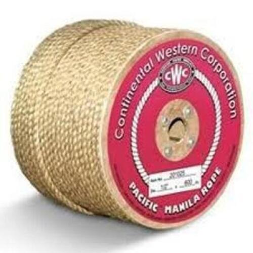 DESCRIPTION: (2) PACIFIC MANILA ROPE BRAND/MODEL: CONTINENTAL WESTERN CORPORATION SIZE: 3/4" X 600' RETAIL$: $575.00 EA QTY: 2