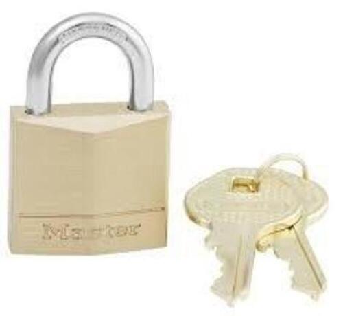 DESCRIPTION: (6) BOXES OF (4) PADLOCKS BRAND/MODEL: MASTER LOCK #130D INFORMATION: BRASS RETAIL$: $9.99 PER LOCK QTY: 6