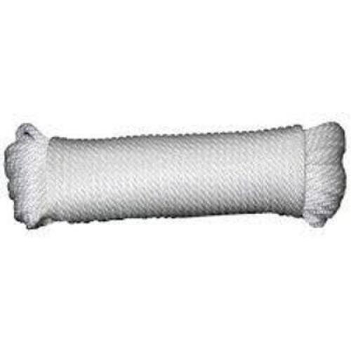 DESCRIPTION: (4) SOLID BRAID NYLON ROPEBRAND/MODEL: PRO-SOURCE #WS-MH-FIBR-148INFORMATION: WHITE, NYLONSIZE: 5/16" X 100'RETAIL$: $256.95 EAQTY: 4