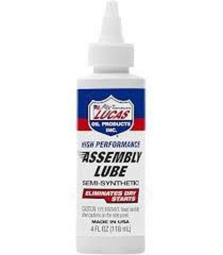DESCRIPTION: (6) SEMI-SYNTHETIC ASSEMBLY LUBE BRAND/MODEL: LUCAS 10153-1 SIZE: 4FL OZ RETAIL$: $59.99 QTY: 6