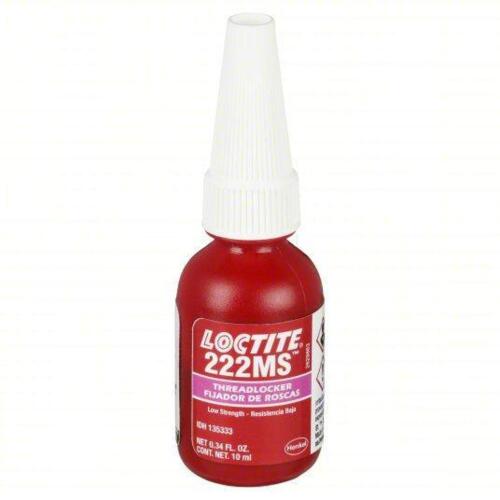 DESCRIPTION: (10) LOW-STRENGTH THREAD LOCKER BRAND/MODEL: LOCTITE 222MS SIZE: 0.34 FL OZ RETAIL$: $231.80 QTY: 10