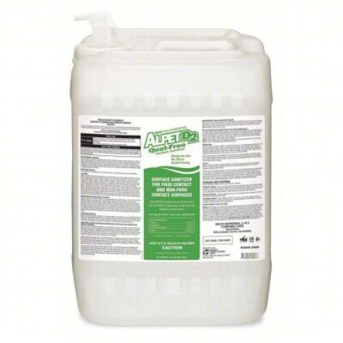 DESCRIPTION: (1) QUAT FREE SANITIZER BRAND/MODEL: ALPET D2 SIZE: 5 GAL RETAIL$: $115.04 QTY: 1