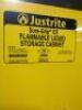 DESCRIPTION: (1) HAZARDOUS MATERIAL CABINET BRAND/MODEL: JUSTRITE #1YNE4 INFORMATION: YELLOW, 45 GAL, YELLOW, MANUAL CLOSE, 2 SHELVES SIZE: 43 IN X 18 - 2