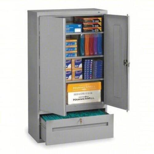 DESCRIPTION: (1) LATERAL FILE CABINET WITH DRAWER BRAND/MODEL: TENNSCO #1YMD2 INFORMATION: DARK GRAY, MUST COME INSPECT SIZE: 36" X 18" X 66" RETAIL$: