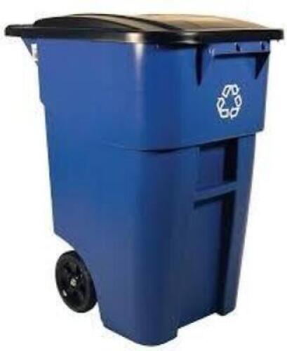 DESCRIPTION: (1) RECYCLING CAN BRAND/MODEL: RUBBERMAID #9W27 INFORMATION: BLUE SIZE: 50 GAL RETAIL$: $150.00 EA QTY: 1