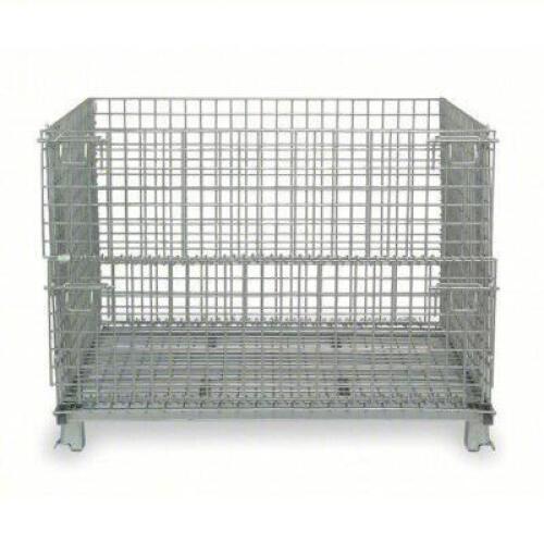 DESCRIPTION: (1) STEEL COLLAPSIBLE BASKET BRAND/MODEL: NASHVILLE WIRE #3W547 INFORMATION: COLLAPSIBLE BULK CONTAINER, SILVER SIZE: 21"HX20"LX32"W RETA