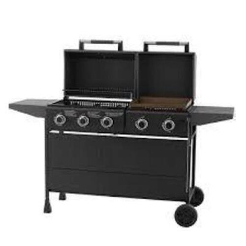 DESCRIPTION: (1) GAS GRILL AND GRIDDLE COMBO BRAND/MODEL: EXPERT GRILL INFORMATION: STAINLESS STEEL, ASSEMBLY REQUIRED RETAIL$: $347.00 EA QTY: 1