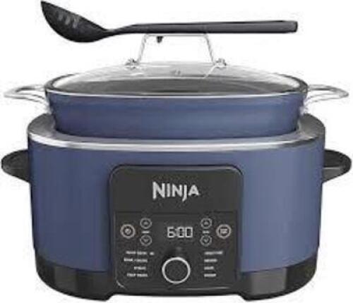 DESCRIPTION: (1) POSSIBLE COOKER PRO BRAND/MODEL: NINJA FOODI INFORMATION: BLUE SIZE: 8.5 QT RETAIL$: $170.00 EA QTY: 1