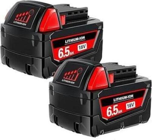 DESCRIPTION: (2) BATTERY BRAND/MODEL: SKYON #TBM18B-2 INFORMATION: 18 V, 6.5AH RETAIL$: $89.99 EA QTY: 2