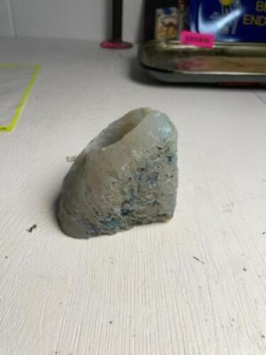 3" X 3" SLICED AGATE WITH CANDLE HOLE ON TOP
