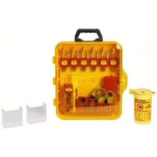 DESCRIPTION: (1) LOCKOUT STATION BRAND/MODEL: BRADY #799YV6 INFORMATION: 60 COMPONENTS INCLUDED, LOCKOUT STATION, KEYED DIFFERENT PADLOCKS RETAIL$: $5