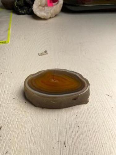 3.5" AMBER PLOISHED AGATE