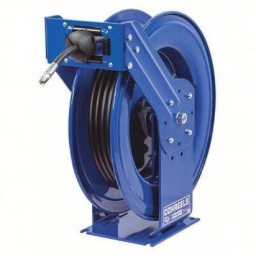 DESCRIPTION: (1) SPRING RETURN HOSE REEL BRAND/MODEL: COXREELS #29RE31 INFORMATION: BLUE SIZE: 50' X 1/4" RETAIL$: $971.45 EA QTY: 1