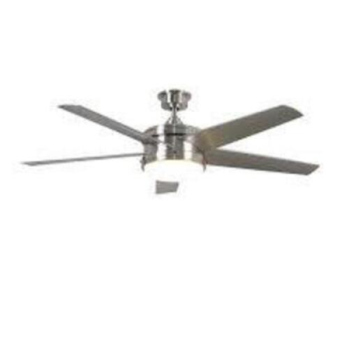 DESCRIPTION: (1) LIGHT FIXTURE, NO FAN INCLUDED BRAND/MODEL: HUNTER #YG528-BN RETAIL$: $299.99 EA QTY: 1