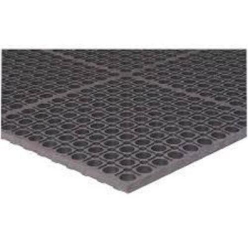 DESCRIPTION: (1) ANTI-FATIGUE MAT BRAND/MODEL: CONDOR #6LUL2 INFORMATION: BLACK WITH ORANGE TRIM, RUBBER, BEVELED EDGE, DRAINAGE HOLES SIZE: 3' X 10'