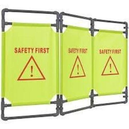 DESCRIPTION: (1) FOLDING BARRIERBRAND/MODEL: PRODUCT NUMBER #FBR-3INFORMATION: PLASTICSIZE:&nbsp;38 in Ht, 5 3/4 ft Expanded LgRETAIL$: $102.49 EAQTY: 1