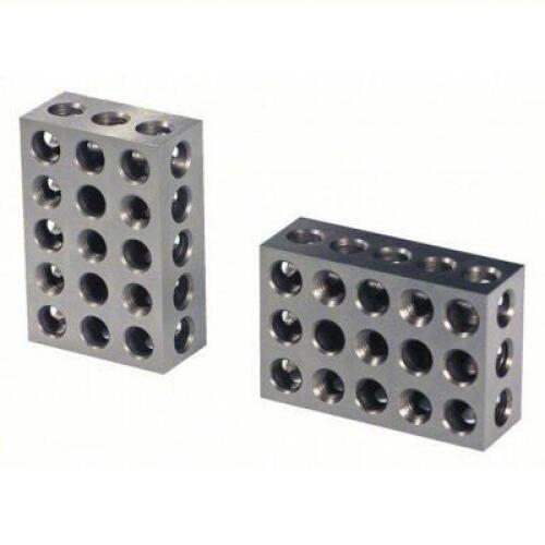 DESCRIPTION: (1) PAIR OF 2-4-6 SETUP BLOCKS BRAND MODEL SUBURBAN B-246-H23-M INFORMATION: 23 HOLES,0.0001" SQUARENESS SIZE: 2" X 4"X 6" RETAIL$: $1,02