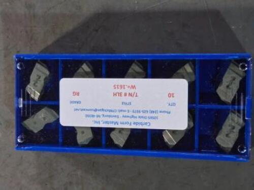 DESCRIPTION: (30) CARBIDE GROOVING INSERTS BRAND MODEL CARBIDE FORM MASTERS QTY: 30
