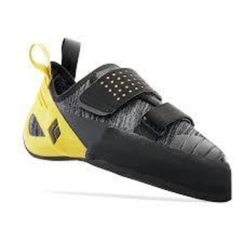 DESCRIPTION: (1) CURRY ROCK CLIMBING SHOES BRAND MODEL BLACK DIAMOND SIZE: SIZE 9M 10W RETAIL$: $105.96 QTY: 1