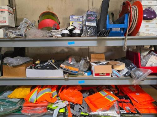 DESCRIPTION: (1) SHELF OF MISC ITEMS INFORMATION: CONTENTS OF SINGLE SHELF ONLY, SHELVING UNIT NOT INCLUDED QTY: 1