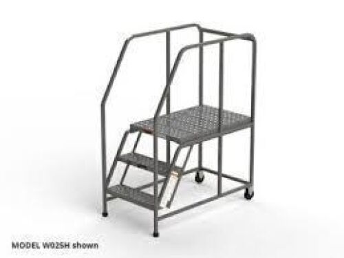 DESCRIPTION: (1) TILT AND ROLL WORKING LADDERBRAND/MODEL: COTTERMANINFORMATION: STEEL, PERFORATED STAIRS, WORK PLATFORMSIZE: 7 STEPRETAIL$: $523.00 EAQTY: 1