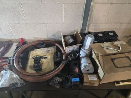 DESCRIPTION: (1) TABLE OF MISC ITEMS BRAND/MODEL: MANY INFORMATION: MUST COME INSPECT QTY: 1