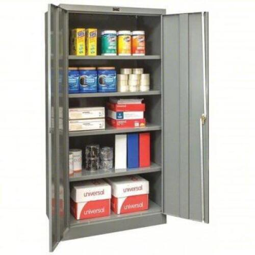 DESCRIPTION: (1) STORAGE CABINET BRAND/MODEL: PRODUCT NUMBER #411K86 INFORMATION: GRAY, STEEL, 24 GAUGE PANEL, SWING HANDLE & KEYED SIZE: 36" X 18" X