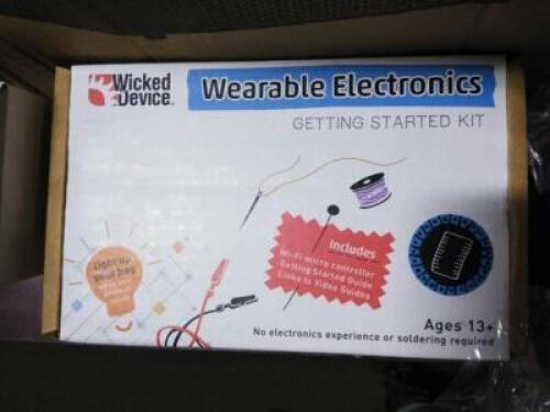 DESCRIPTION: (3) WEARABLE ELECTRONICS BRAND/MODEL: WICKED DEVICE INFORMATION: GETTING STARTED KIT RETAIL$: $50.00 EA QTY: 3
