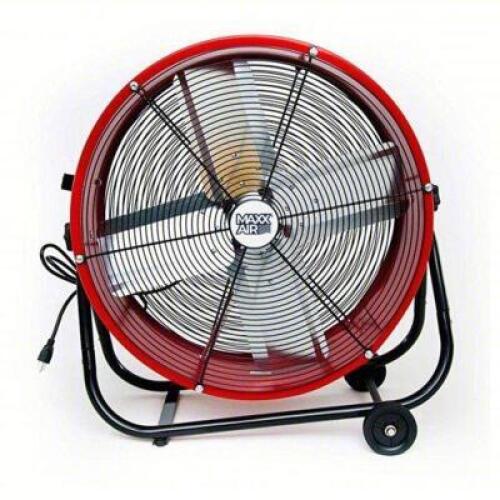 DESCRIPTION: (1) STANDARD DUTY INDUSTRIAL FAN BRAND/MODEL: MAXX AIR #43GL33 INFORMATION: 2 SPEEDS, 120V AC, 1/4 HP MOTOR HP SIZE: 24 IN BLADE DIA RETA