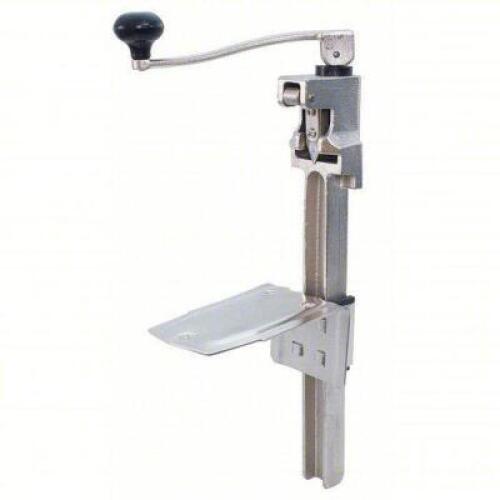 DESCRIPTION: (1) CAN OPENER BRAND/MODEL: CRESTWARE #41G579 INFORMATION: SILVER, CAST ALUMINUM SIZE: 9" L RETAIL$: $75.87 EA QTY: 1