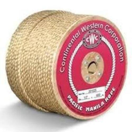 DESCRIPTION: (2) PACIFIC MANILA ROPE BRAND/MODEL: CONTINENTAL WESTERN CORPORATION SIZE: 1/4" X 600' RETAIL$: $575.00 EA QTY: 2