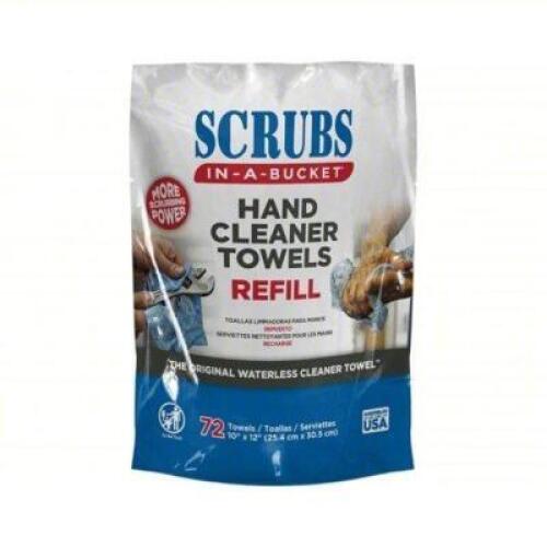 DESCRIPTION: (6) HAND CLEANING TOWELS BRAND/MODEL: SCRUBS #833V33 INFORMATION: PACKET, 72 WIPES PER CONTAINER, ALOE, CITRUS, MOISTURIZING, BLUE RETAIL