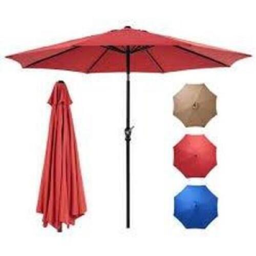DESCRIPTION: (1) OUTDOOR UMBRELLA BRAND/MODEL: GASADAR #UBL-P9FT-RD INFORMATION: RED SIZE: 55.51" X 5.51" X 5.51" RETAIL$: $73.99 EA QTY: 1