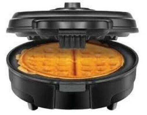 DESCRIPTION: (1) ANTI-OVERFLOW WAFFLE MAKER BRAND/MODEL: CHEFMAN INFORMATION: BLACK RETAIL$: $34.99 EA QTY: 1